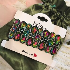 Beautiful Beads Gold Green Bracelt